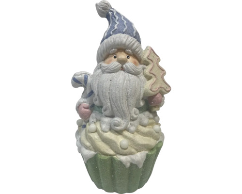 Figúrka Santa Clausa na podstavci v tvare koláčika