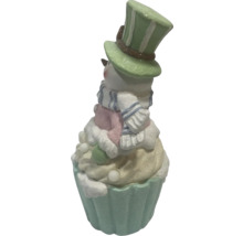 Figúrka snehuliaka na základe cupcaku s cylindrom