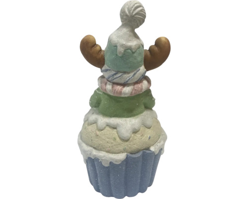 Dekoratívny sob na muffine pre vianočnú dekoráciu