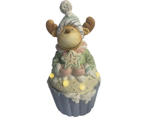 Dekoratívna figúrka losa s osvetlením ako slávnostná dekorácia