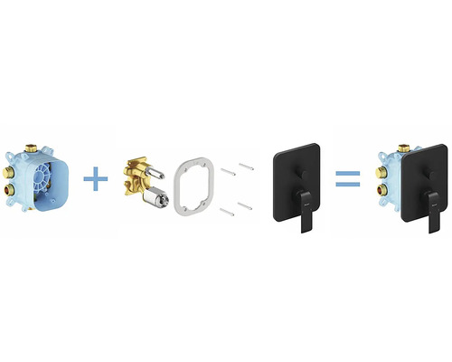 Komponenty podomietkovej jednopákovej batérie pre kúpeľňové armatúry