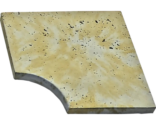 Travertínová dlaždica so zaobleným rohom