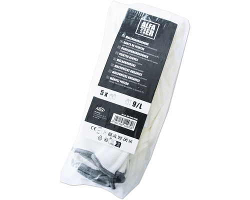 Balenie piatich párov maliarskych rukavíc veľkosti L