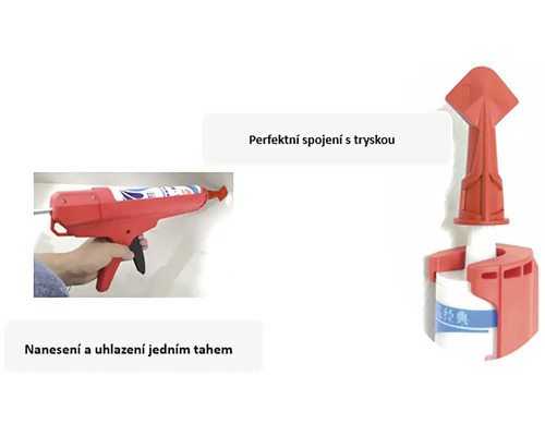 Hladidlo škár s pištoľou pre jednoduchú aplikáciu