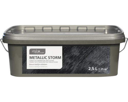 StyleColor farba na stenu Metallic Storm 2,5 l čierny so striebornými trblietkami