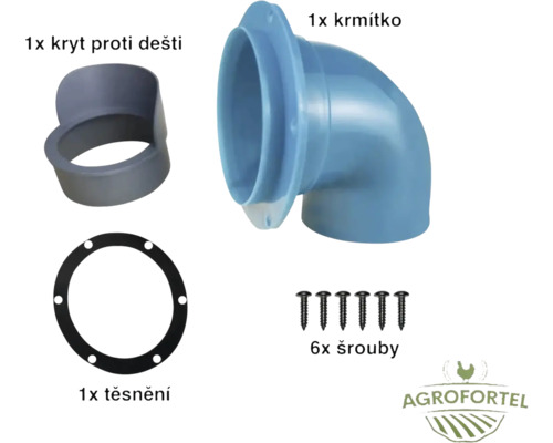 Súprava s kŕmidlom, ochranou proti dažďu, tesnením a skrutkami