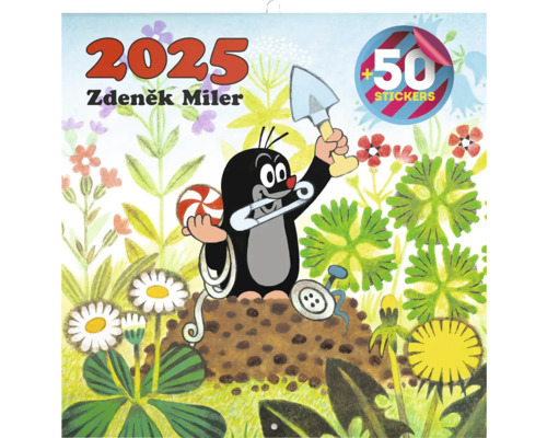 Poznámkový kalendár Krtko 2025 + 50 samolepiek