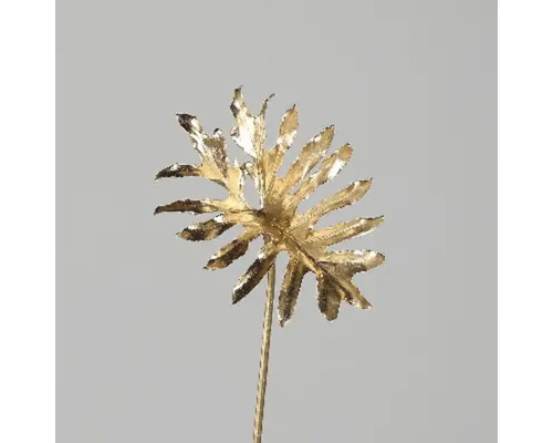 Vianočné dekorácie filodendron 70 cm zlatá Dekoratívny zlatý umelý list na stonke