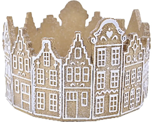 Dekorácia domčeky v kruhu, polyresin Sviečka vo forme radu domov