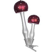 Ozdobná muchotrávka s klipom na pripevnenie na konáre