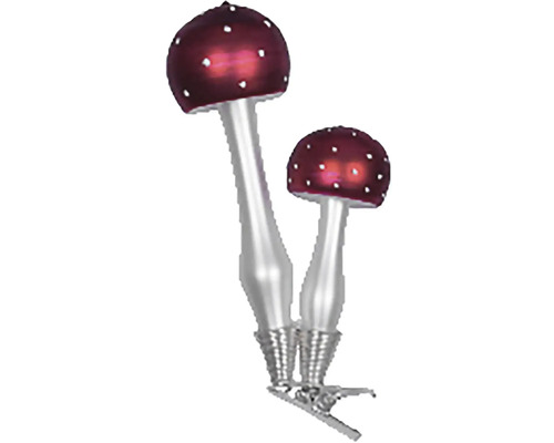 Ozdobná muchotrávka s klipom na pripevnenie na konáre