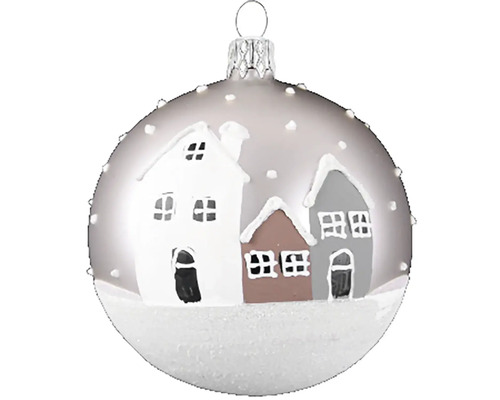 Vianočná ozdoba na stromček s domami