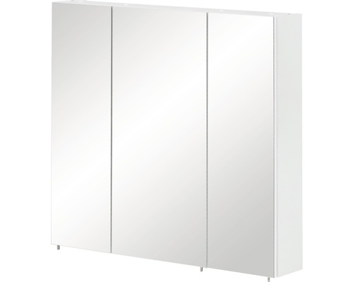 Zrkadlová skrinka Möbelpartner Basic 70 x 16 x 70 cm biela vysoko lesklá