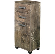 Mobilný kontajner s tromi zásuvkami vo vzhľade dreva