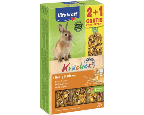 Doplnkové krmivo pre králiky Vitakraft Kräcker® med 2+1 zdarma