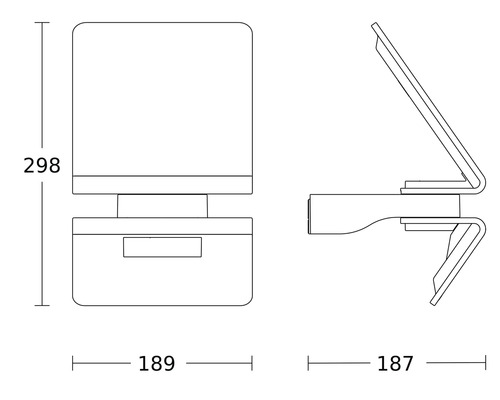 Technický nákres kuchynskej batérie s rozmermi