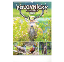 Lovecký kalendár 2025 s obrázkami zvierat