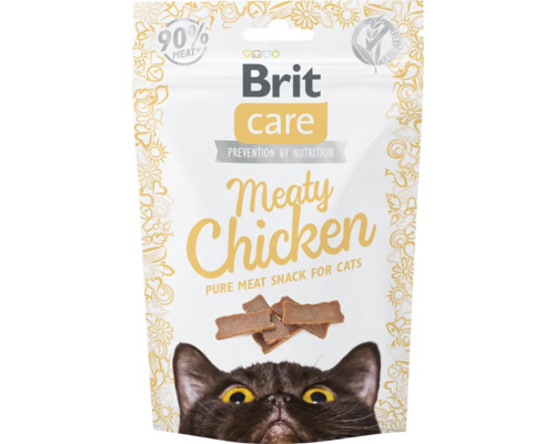 Maškrty pre mačky mäsové s kuraťom Brit Care Cat Snack Meaty Chicken 50 g