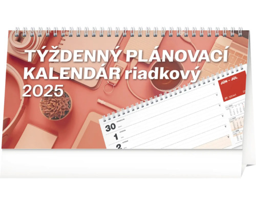 Stolový kalendár Plánovací riadkový 2025