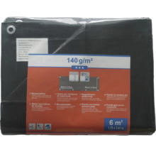 Krycia plachta v čiernej farbe, 1,76 metra krát 3,41 metra
