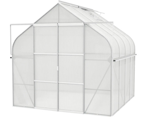 Skleník s polykarbonátovými panelmi a hliníkovým rámom