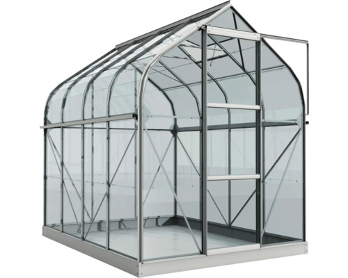 Skleník s rámom a priehľadnými panelmi