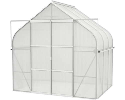 Skleník s polykarbonátovými doskami a hliníkovým rámom