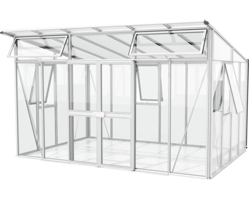 Skleník s hliníkovým rámom a oknami