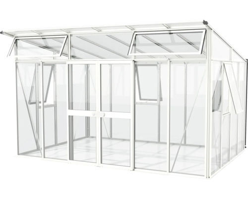 Skleník s oknami a posuvnými dverami