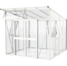Skleník Vitavia Aphrodite 7800 kombinácia skla a polykarbonátu 275x270 cm biely