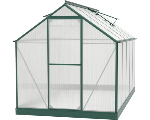 Skleník s polykarbonátovými doskami a hliníkovým rámom