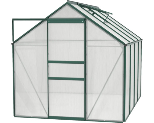 Skleník s hliníkovým rámom a polykarbonátovými doskami