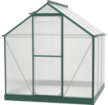 Skleník Vitavia Triton 3800 polykarbonát 6 mm 198x193 cm zelený vr. základového rámu