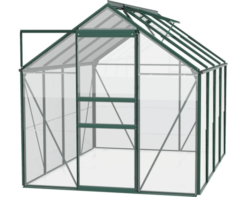 Skleník s otvorenými dverami pre záhradu