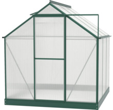 Skleník Vitavia Triton 3800 polykarbonát 6 mm 198x193 cm zelený vr. základového rámu