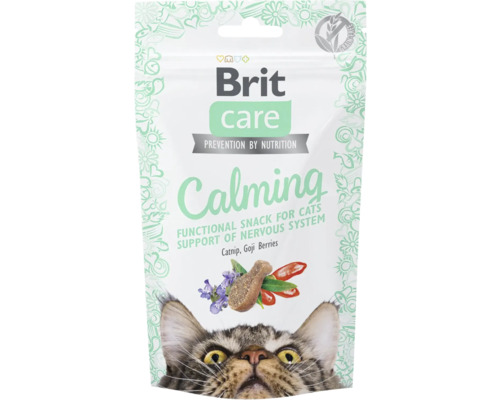 Maškrty pre mačky polomäkké Brit Care Cat Snack Calming 50 g