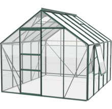 Skleník Vitavia Meridian 1 8300 sklenený 3 mm 257x321 cm zelený