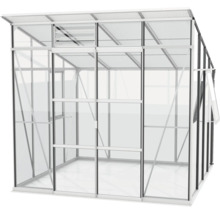 Skleník Vitavia Playa 7600 kombinácia skla a polykarbonátu 258x291,6 cm hliník vr. základového rámu