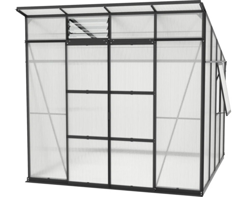 Skleník s oknom a ventiláciou