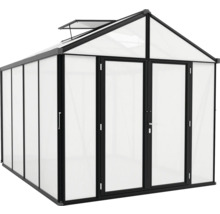 Skleník Vitavia Zeus Comfort 8100 polykarbonát 10 mm 258,4x316,4 cm čierny vr. podlahového rámu