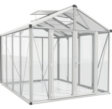 Skleník Vitavia Zeus Comfort 8100 kombinácia skla a polykarbonátu 258,4x316,4 cm hliník vr. podlahového rámu