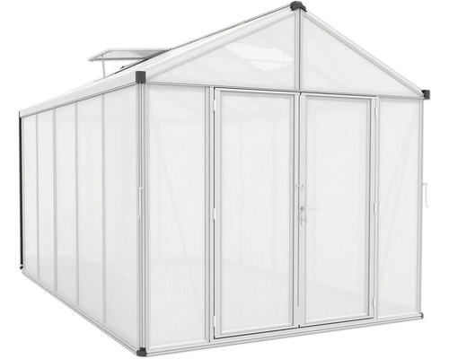 Skleník s dvojkrídlovými dverami a vetracím oknom