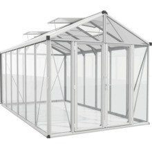 Skleník Vitavia Zeus Comfort 11900 kombinácia skla a polykarbonátu 258,4x465,2 cm hliník vr. podlahového rámu