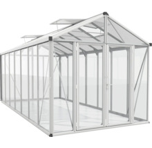 Skleník Vitavia Zeus Comfort 13800 kombinácia skla a polykarbonátu 258,4x539,6 cm hliník vr. podlahového rámu