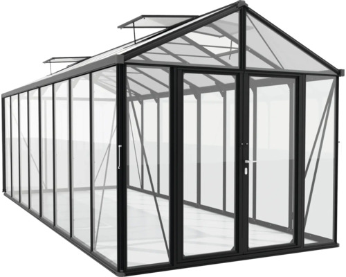 Skleník s oknami a dvojkrídlovými dverami