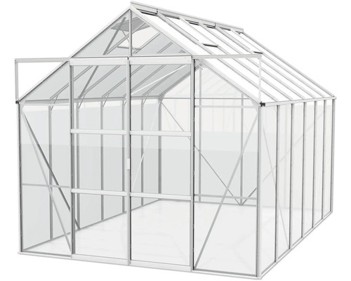 Skleník s otvorenými dverami pre záhradu