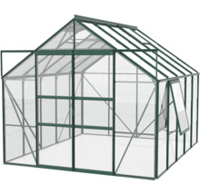 Skleník Vitavia Meridian 2 8300 sklenený 3 mm 257x321 cm zelený