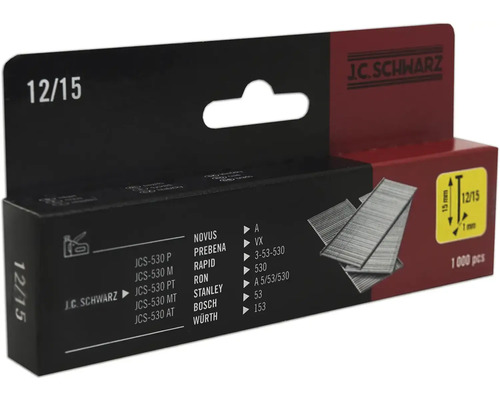 Sponky J.C. Schwarz Typ 12/15, 1000 kusov
