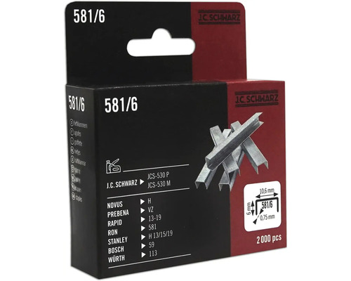Spona 581/06 J.C.Schwarz, 2000 ks Sponky J.C. Schwarz 581/6, 2000 kusov