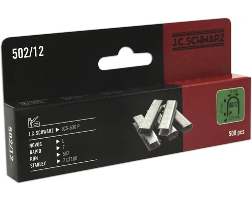Sponky J.C. Schwarz typ 502/12, 500 kusov